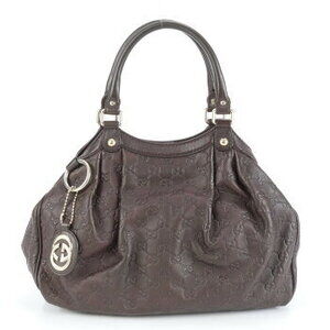 Gucci Guccissima Sukey leather tote bag brown shoulder ECE